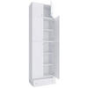 GARDEROB 70/240/39 cm 6-dörrar - vit/grå, Modern, trämaterial/plast (70/240/39cm) - MID.YOU