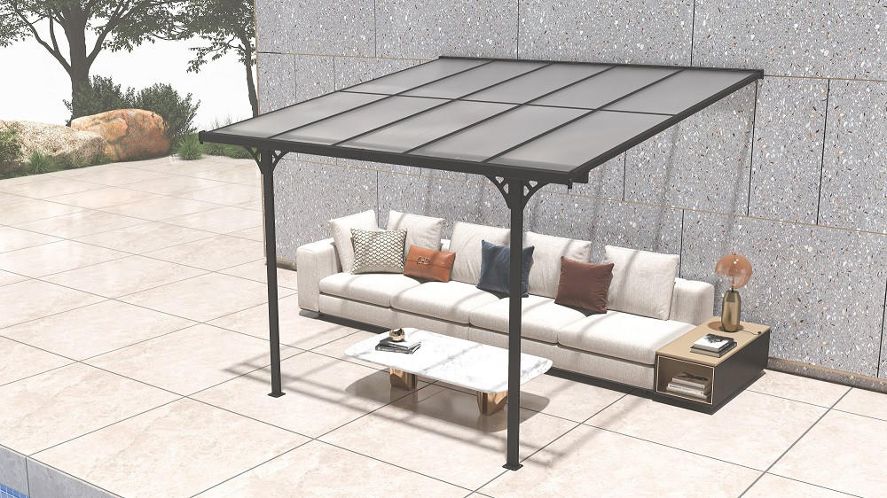 ZASTŘEŠENÍ TERASY   - černá, Basics, kov (313/225/300cm)