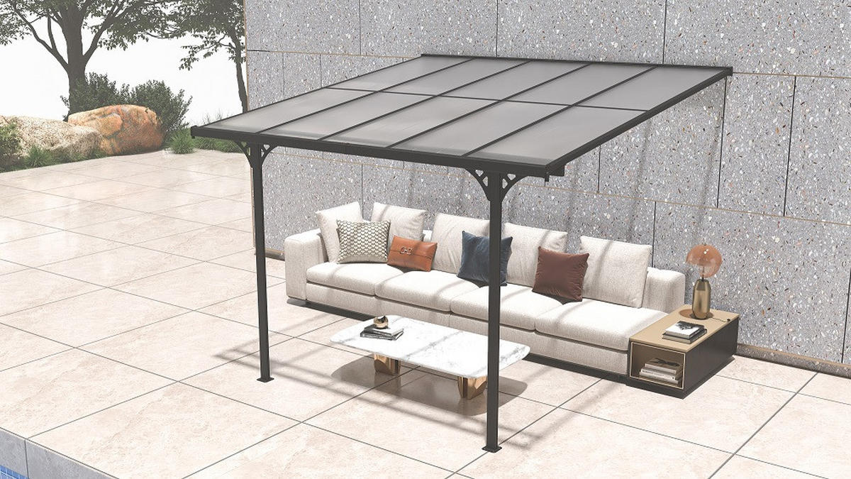 ZASTŘEŠENÍ TERASY   - černá, Basics, kov (313/225/300cm)