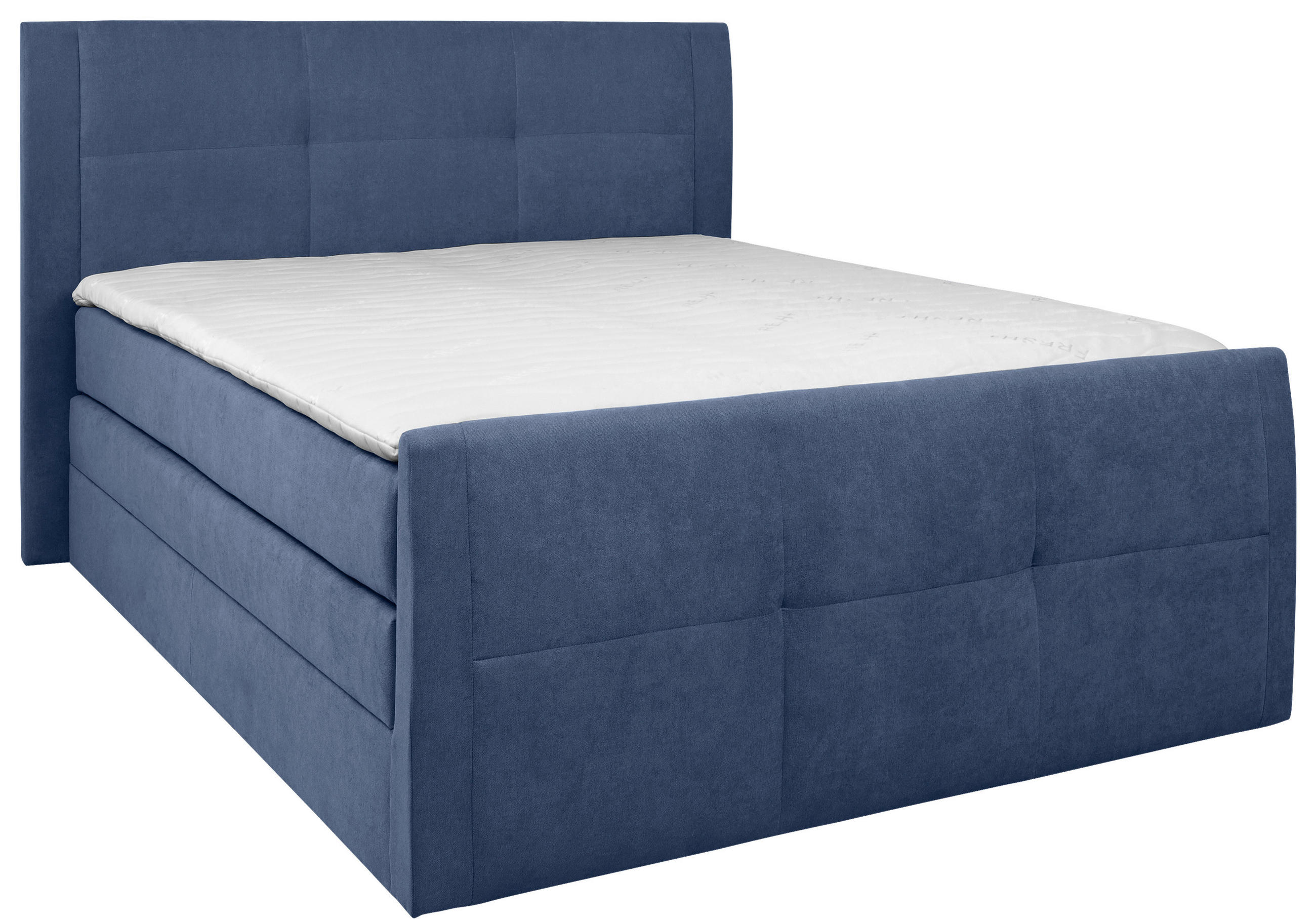 BOXSPRINGBETT 120/200 cm  in Blau  - Blau/Schwarz, KONVENTIONELL, Kunststoff/Textil (120/200cm) - Boxxx