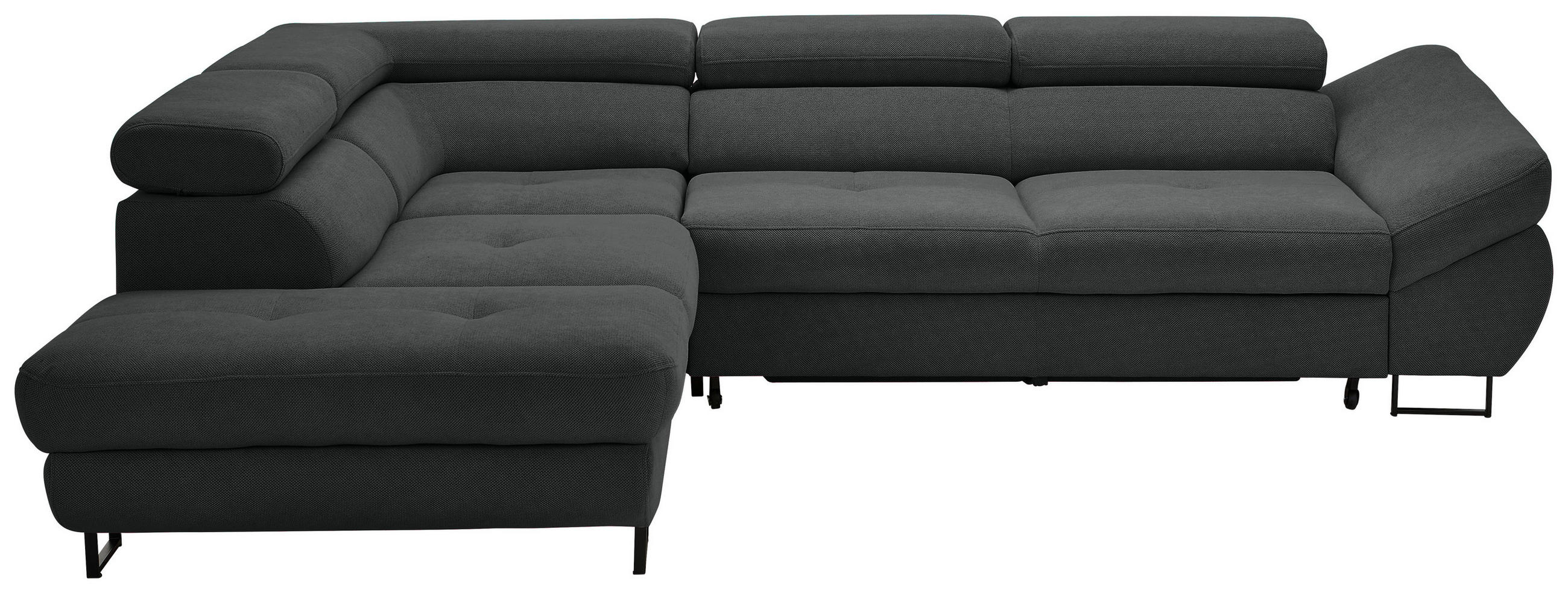 Hom`in Ecksofa Dunkelgrau 280x235 cm