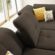 ECKSOFA in Chenille Dunkelbraun  310/240 cm  - Dunkelbraun/Schwarz, Design, Textil/Metall (310/240cm) - Xora