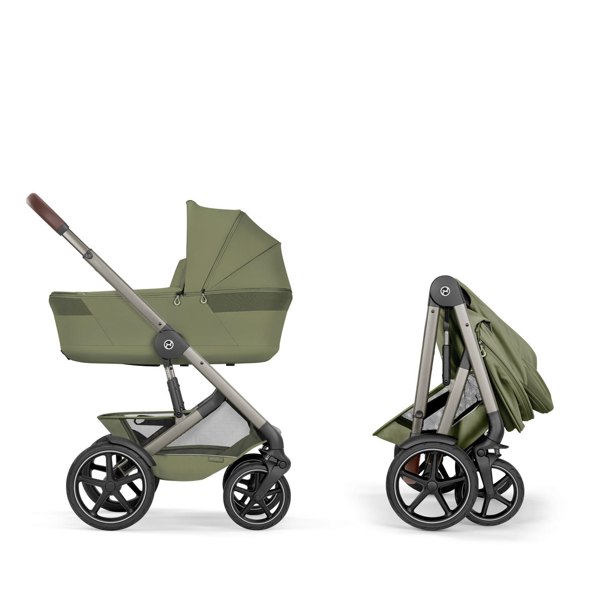 KINDERWAGEN Talos S TPE inkl. Fold-Carrycot  - Taupe/Khaki, Basics, Textil/Metall (93/60/115cm) - cybex GOLD