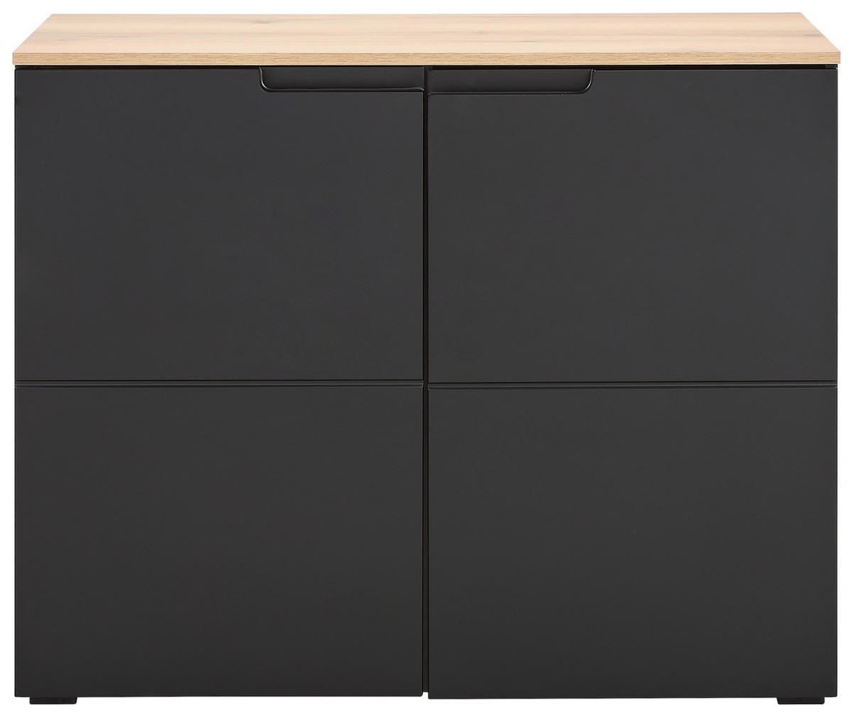 KOMMODE , 100/80/40 cm,  - Eichefarben/Schwarz, Design, Holzwerkstoff/Kunststoff (100/80/40cm) - MID.YOU