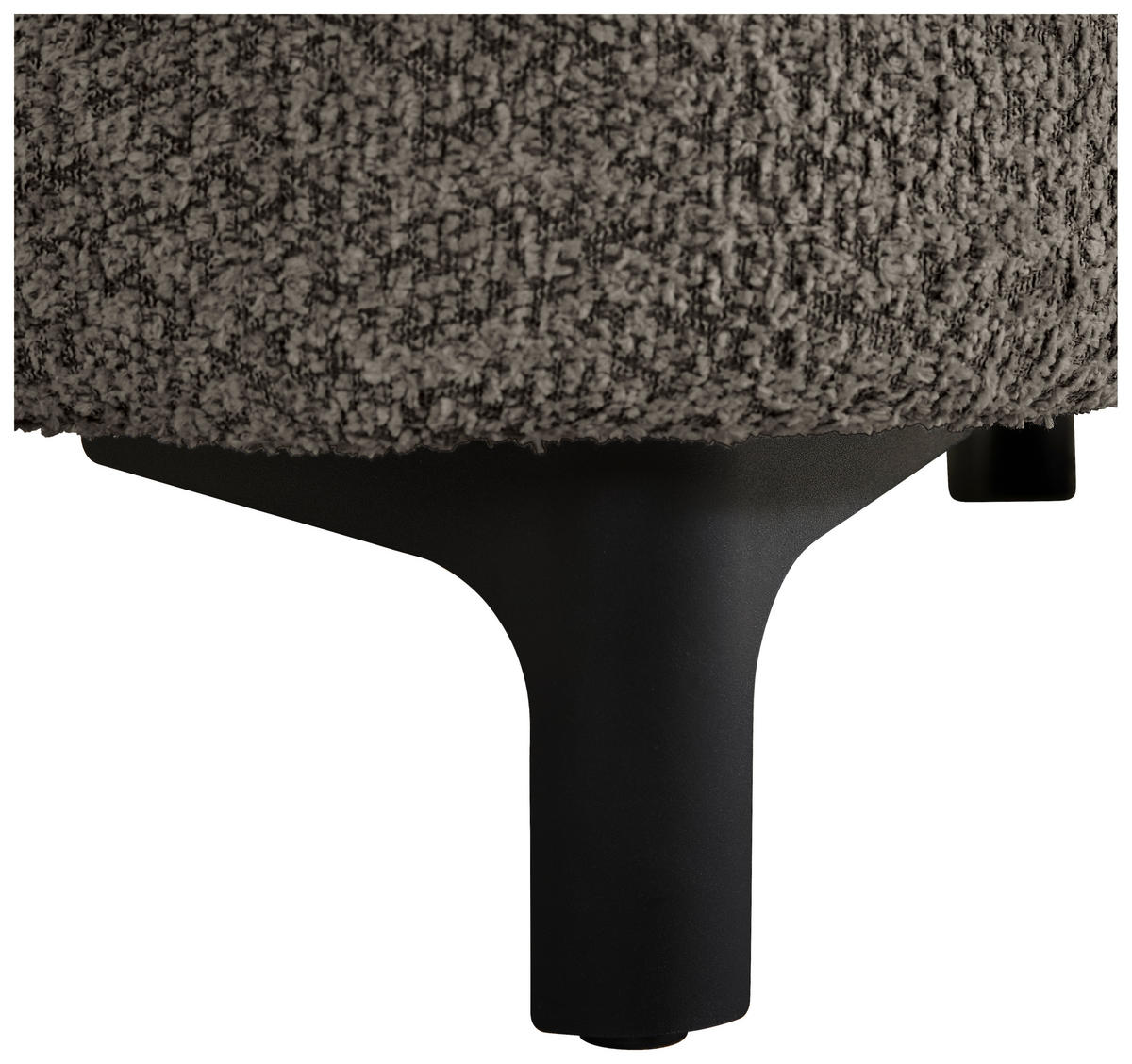 3-SITZER-SOFA Chenille Anthrazit  - Anthrazit/Schwarz, KONVENTIONELL, Textil/Metall (228/84/99cm) - Carryhome