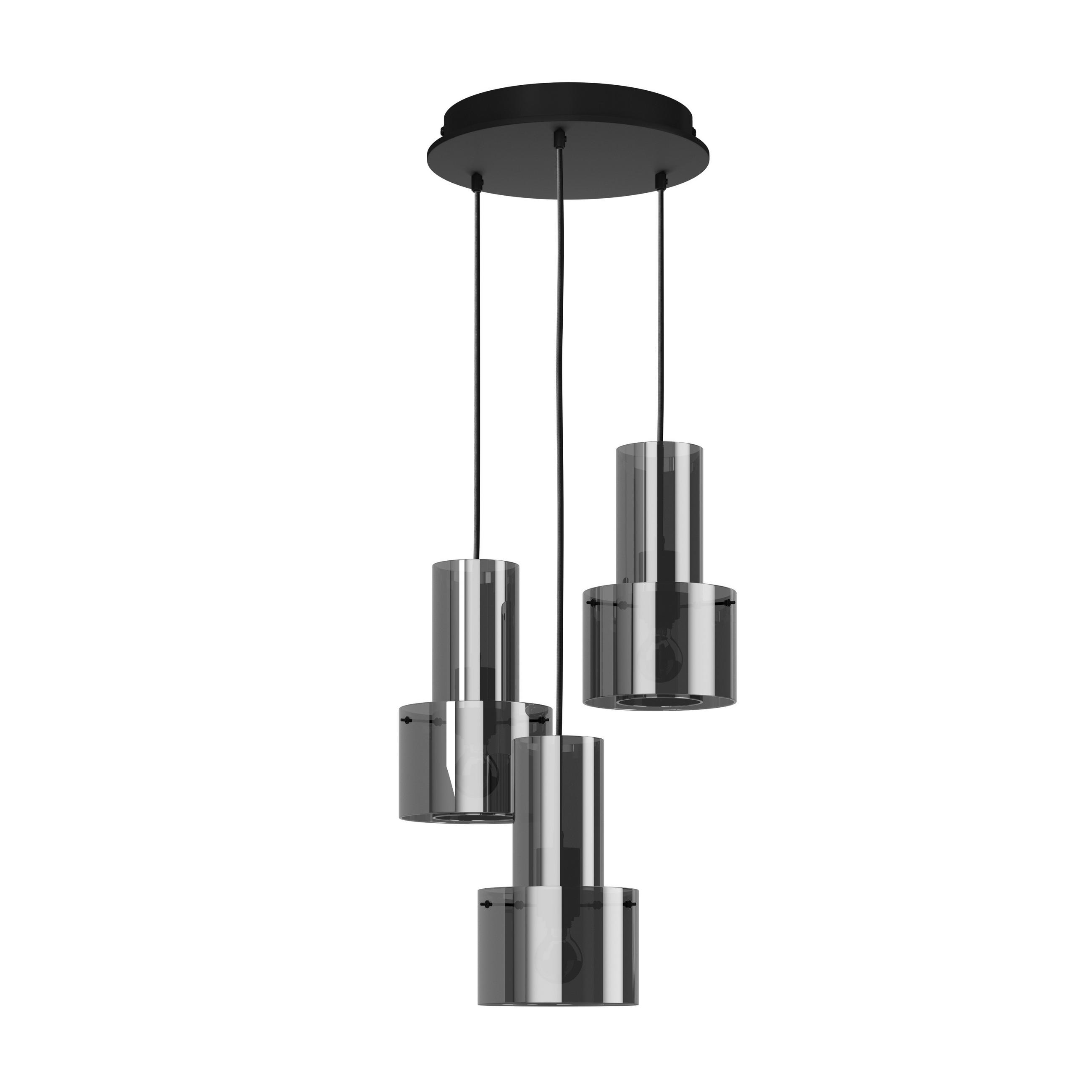 SVJETILJKA VISEĆA  33/150 cm      Eos  - tamno siva, Design, staklo/metal (33/150cm) - Dieter Knoll