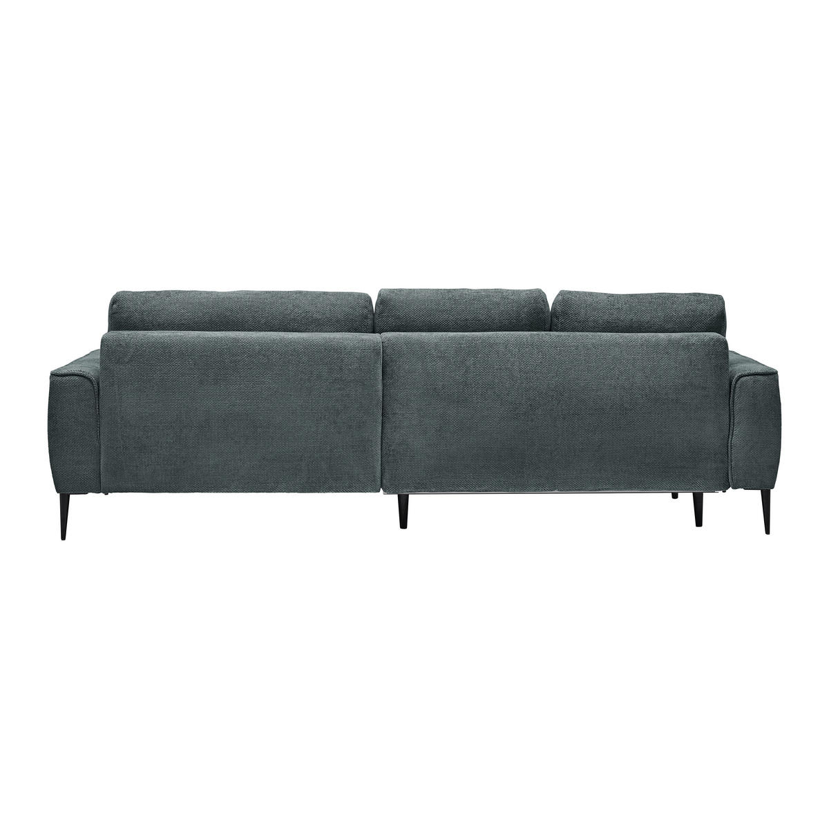 HÖRNSOFFA i vävt tyg mörkgrön  - svart/mörkgrön, Modern, metall/textil (255/164cm) - MID.YOU