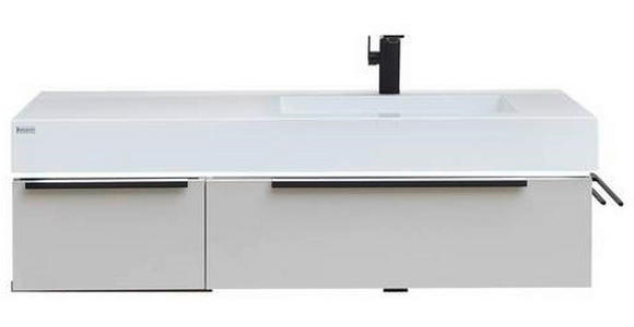 WASCHTISCHKOMBI 127 cm  - Kaschmir/Schwarz, KONVENTIONELL, Holzwerkstoff/Stein (127cm) - Dieter Knoll