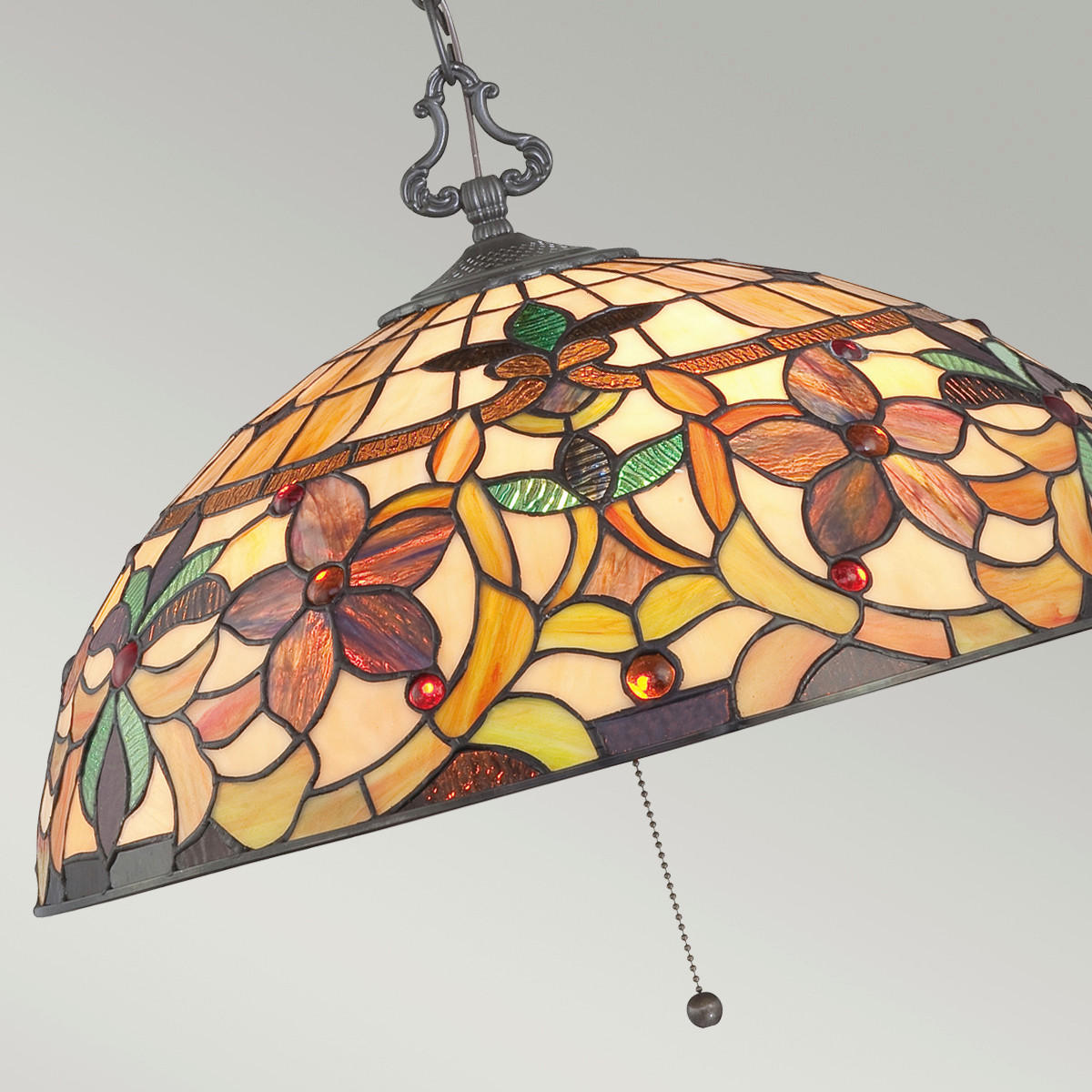 HÄNGELEUCHTE Kami 50.8/39.4 cm   - Bronzefarben, KONVENTIONELL, Glas/Metall (50.8/39.4cm) - Elstead Lighting