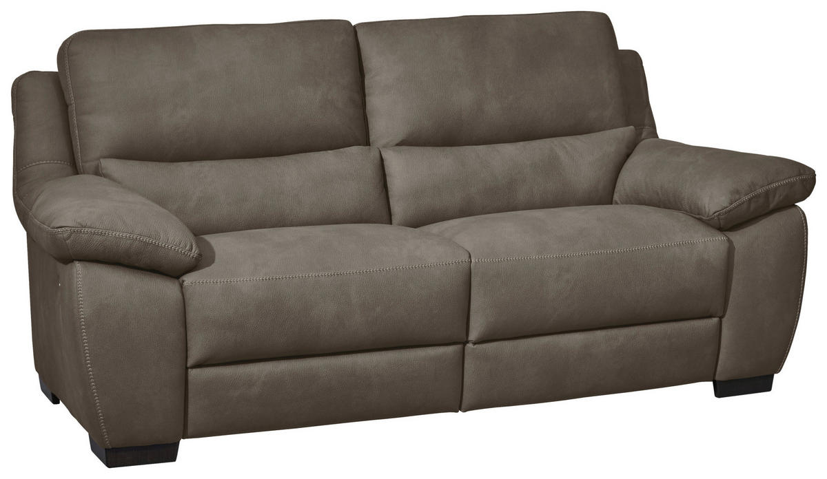 2,5-SITZER in Webstoff Braun, Greige  - Wengefarben/Greige, Konventionell, Holz/Textil (210/96/99cm) - Livetastic