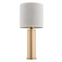 TISCHLEUCHTE 48/20/20 cm   - Beige/Goldfarben, KONVENTIONELL, Textil/Metall (48/20/20cm)