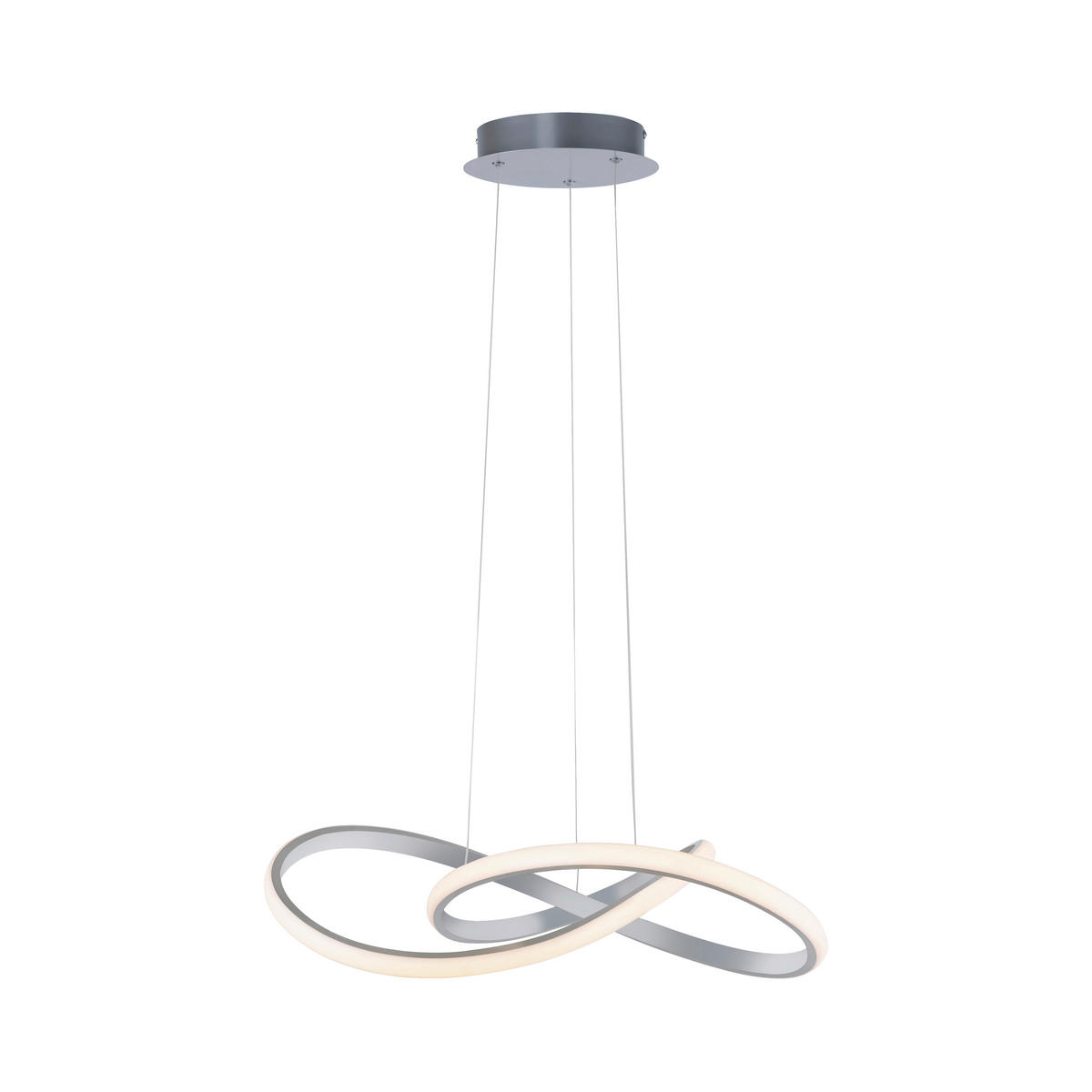 LED-HÄNGELEUCHTE Maria 57/120 cm   - Alufarben, Design, Metall (57/120cm)
