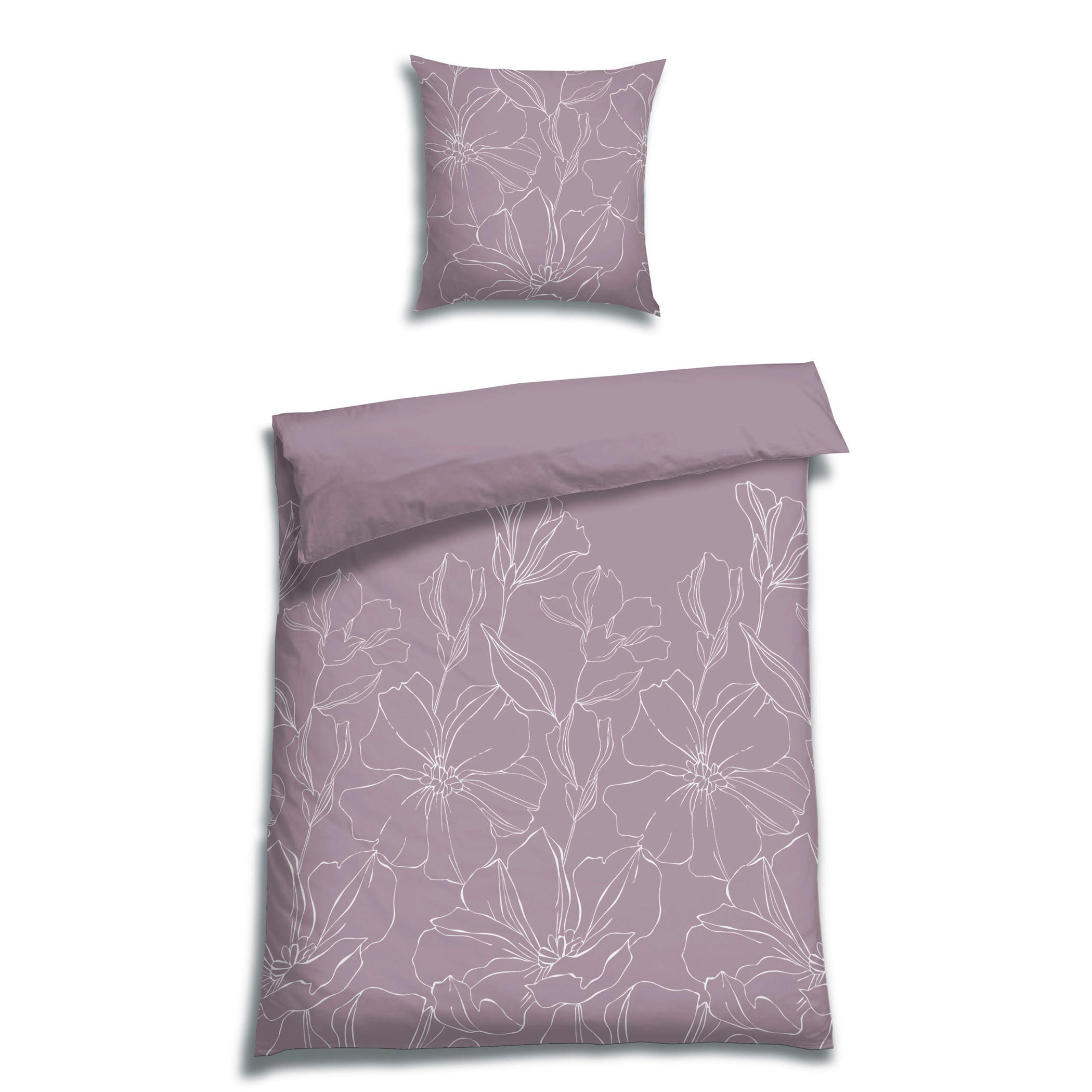 BETTWÄSCHE 2-teilig Satin 155/220 cm  - Lila, Basics, Textil (155/220cm) - Florella
