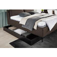 POLSTERBETT Matratze, Lattenrost Braun 200/200 cm  - Hellbraun/Anthrazit, Design, Holz/Textil (200/200cm) - Johann Jakob