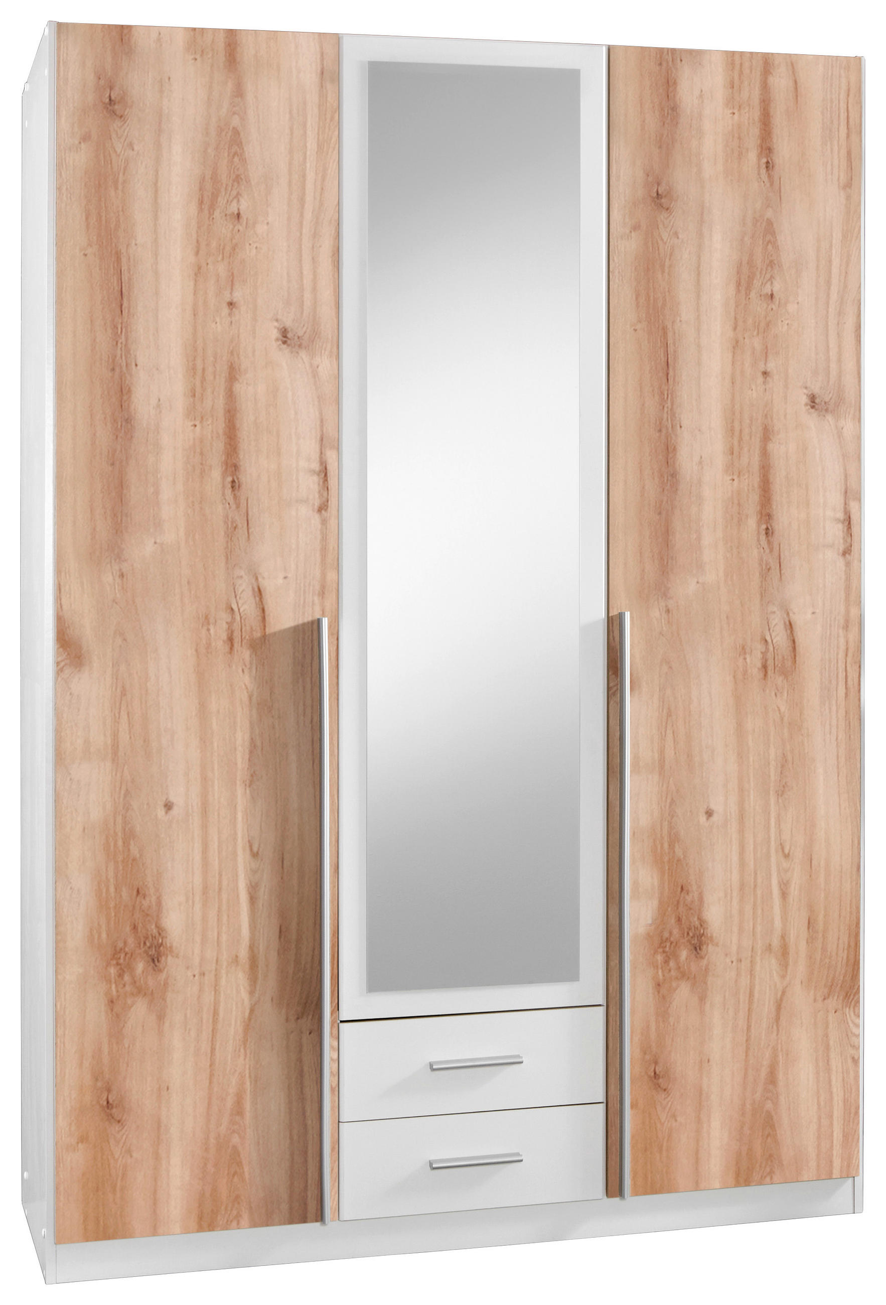 ORMAR S KLASIČNIM VRATIMA bijela, boje hrasta   - bijela/boje hrasta, Moderno, drvni materijal/plastika (135/197/58cm) - Carryhome