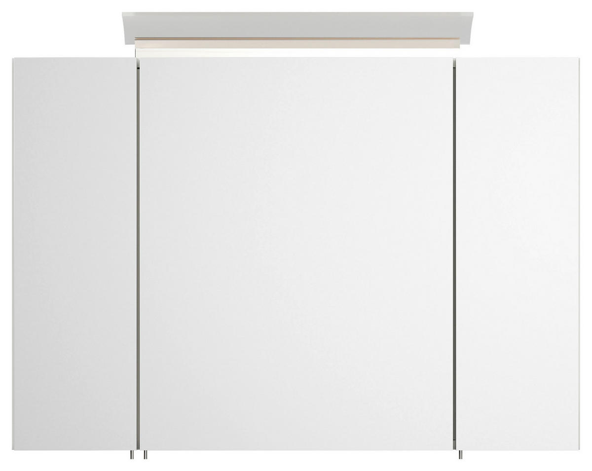 SPIEGELSCHRANK 90/62/17 cm  - Weiß Hochglanz, MODERN, Glas/Holzwerkstoff (90/62/17cm) - MID.YOU