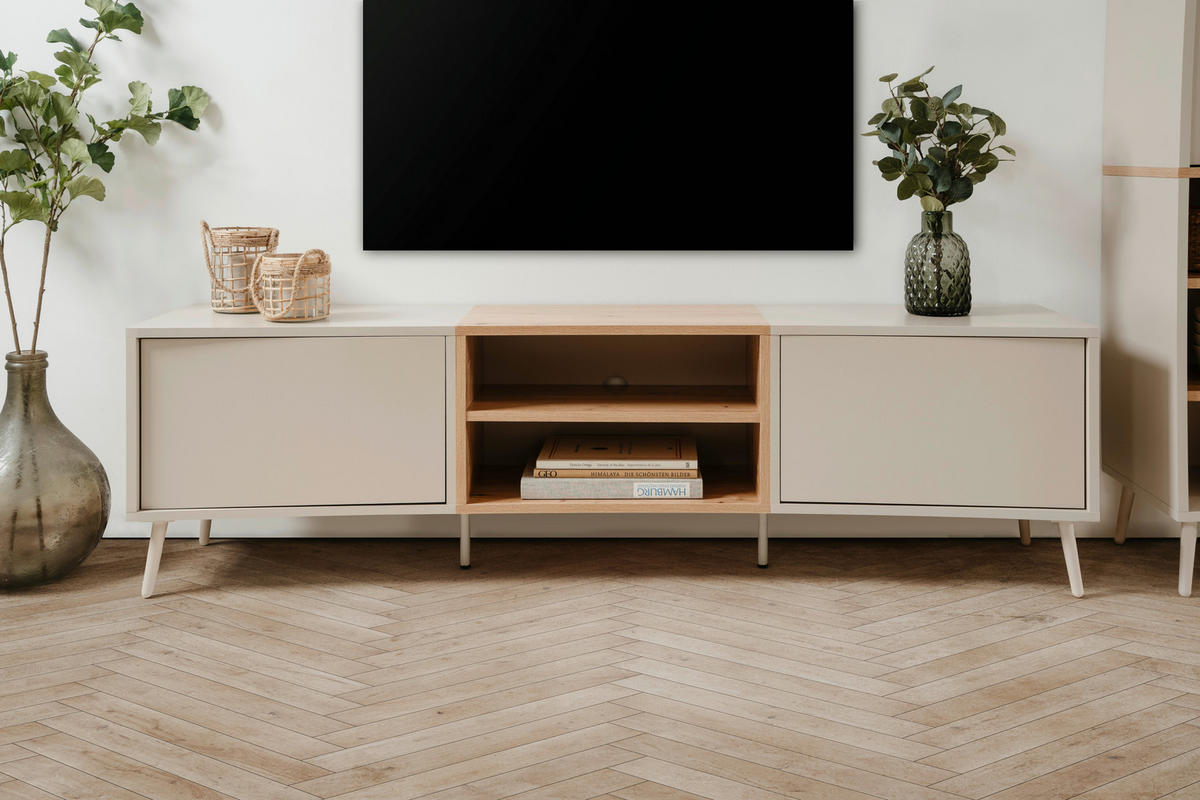 LOWBOARD  175/50/37,5 cm  stehend  - Sandfarben/Eiche Artisan, Design, Holzwerkstoff/Kunststoff (175/50/37,5cm) - MID.YOU