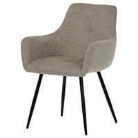 STOLIČKA S PODRÚČKAMI, béžová - čierna/béžová, Modern, kov/textil (58/84/60cm) - Carryhome