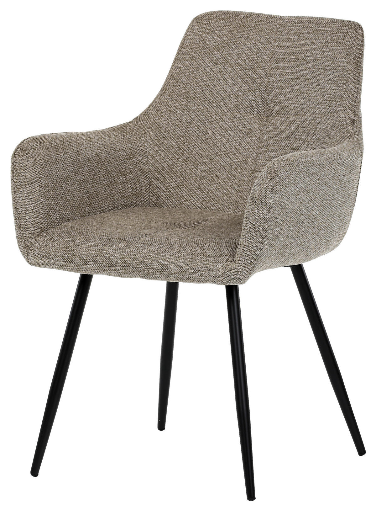 STOLIČKA S PODRÚČKAMI, béžová - čierna/béžová, Modern, kov/textil (58/84/60cm) - Carryhome
