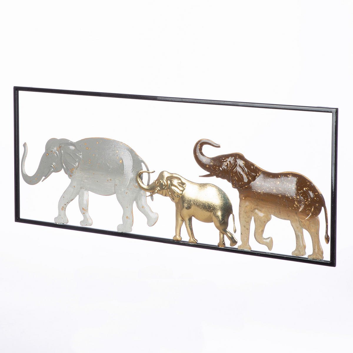 METALLBILD Tiere  - Hellbraun/Goldfarben, LIFESTYLE, Metall (61/25/2cm)