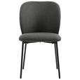 STUHL Leinenoptik Anthrazit, Schwarz Pappel Sperrholz  - Anthrazit/Schwarz, Design, Holz/Textil (49/84,5/58cm) - Carryhome