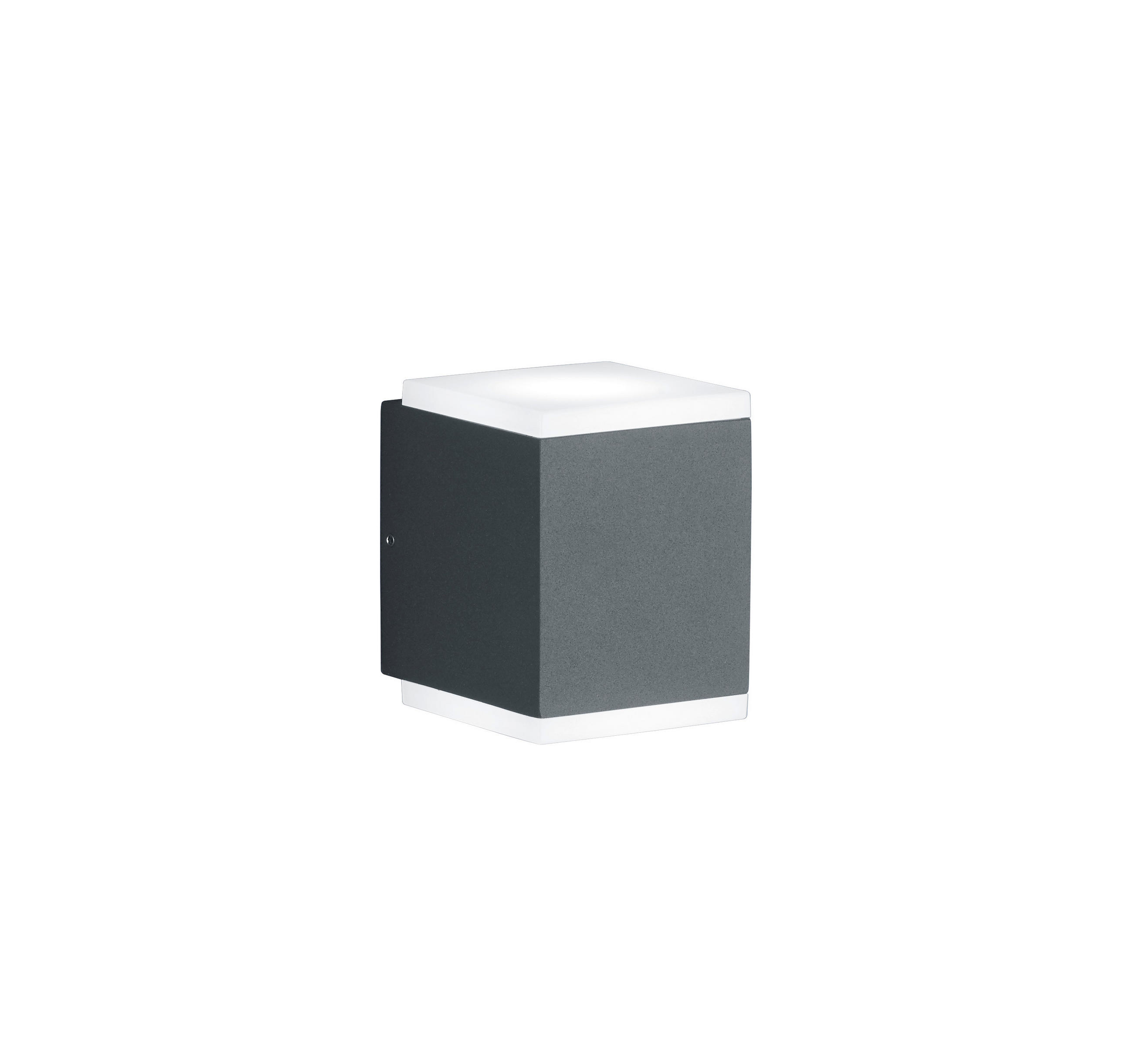 AUßENLEUCHTE Kibo - Graphitfarben, Design, Kunststoff/Metall (10,5/9/8cm) - Helestra