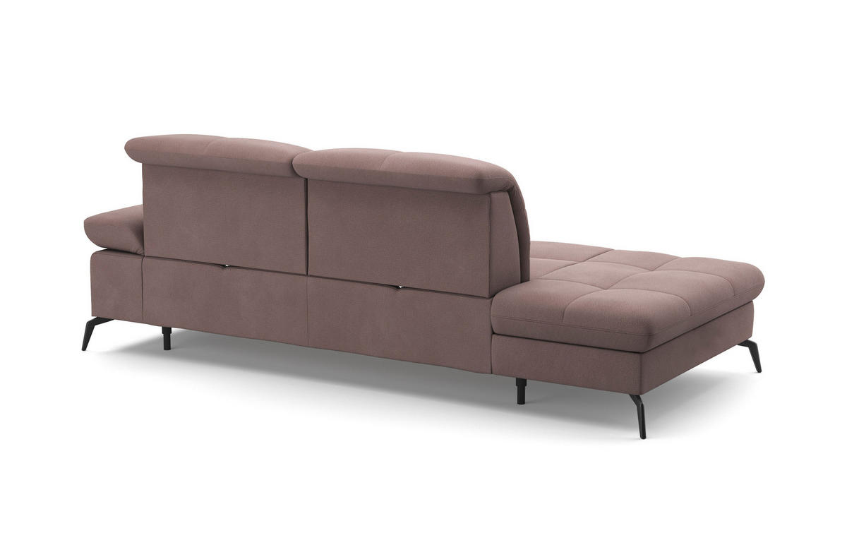 RÉCAMIERE in Flachgewebe Taupe  - Taupe/Schwarz, Konventionell, Textil/Metall (231/90/122cm) - Sit & More