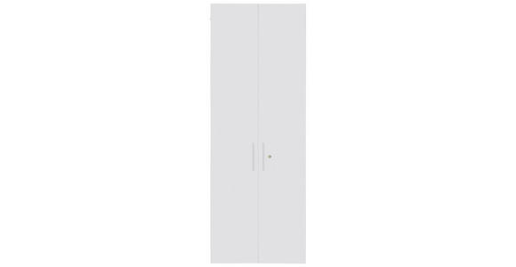 TÜR 75,6/207/1,8 cm   - Silberfarben/Weiß, KONVENTIONELL, Holzwerkstoff/Metall (75,6/207/1,8cm) - Voleo