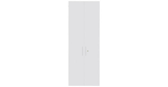 TÜR 75,6/207/1,8 cm - Silberfarben/Weiß, KONVENTIONELL, Holzwerkstoff/Metall (75,6/207/1,8cm) - Voleo