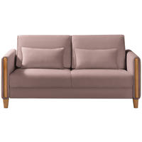 SCHLAFSOFA in Holz, Textil Buchefarben, Altrosa  - Buchefarben/Altrosa, Design, Holz/Textil (174/88/104cm) - Niels Andersson