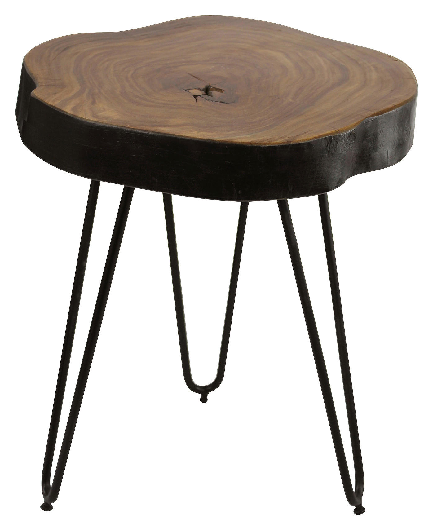 SIDOBORD i trä 35/35/45 cm  - sheshamfärgad/svart, Design, metall/trä (35/35/45cm) - MID.YOU