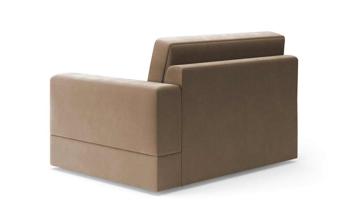 SOFAELEMENT FABIO E Mikrofaser Braun  - Schwarz/Braun, MODERN, Kunststoff/Textil (132/87/108cm) - Sit & More