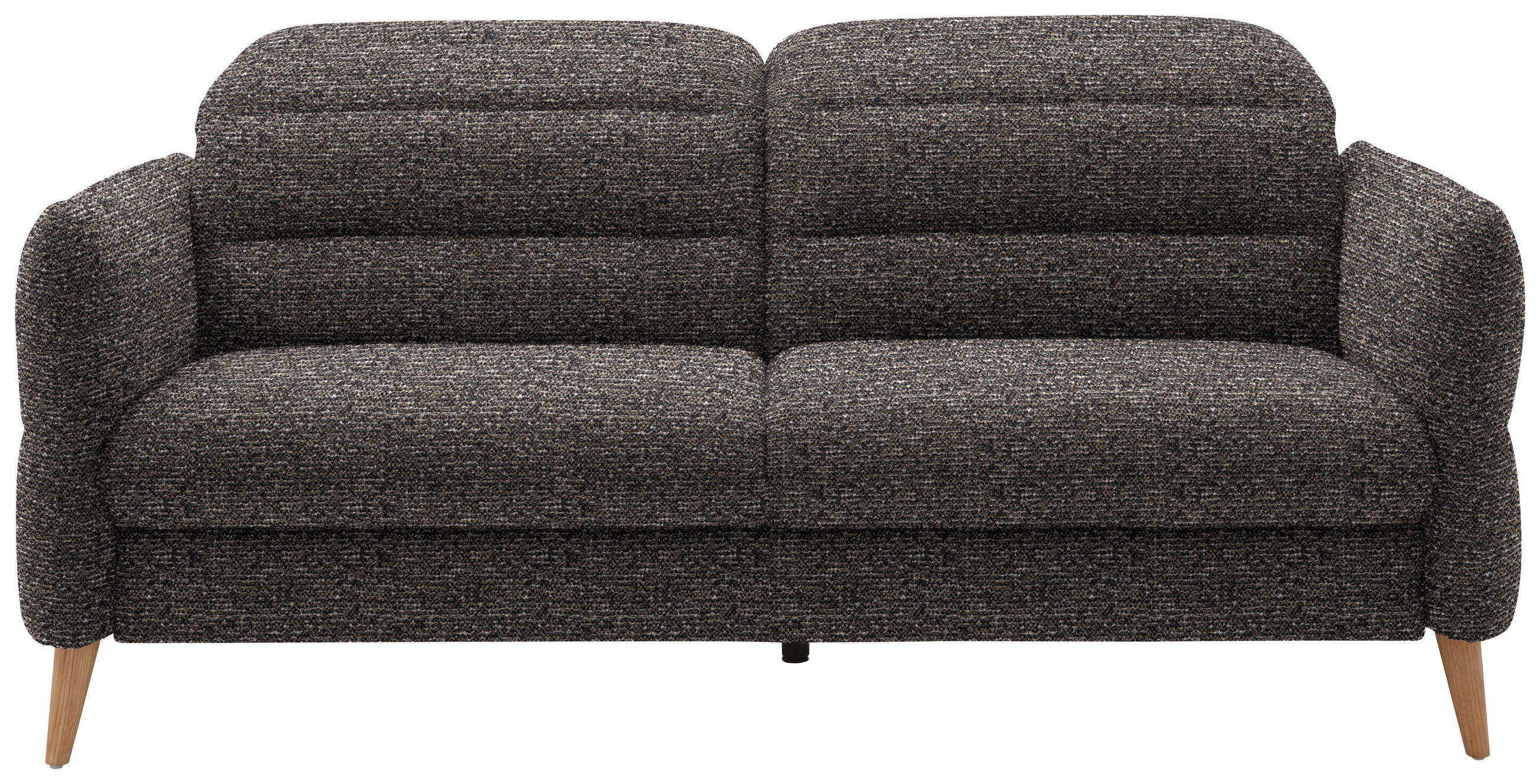 2-SITZER-SOFA in Webstoff Braun, Dunkelgrün  - Eiche Bianco/Dunkelgrün, Design, Holz/Textil (192-220/85-106/98-112cm) - Dieter Knoll