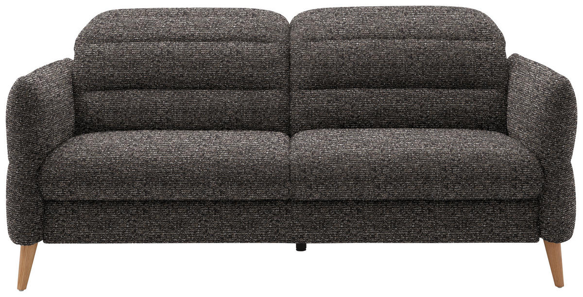 2-SITZER-SOFA in Webstoff Braun, Dunkelgrün  - Eiche Bianco/Dunkelgrün, Design, Holz/Textil (192-220/85-106/98-112cm) - Dieter Knoll