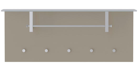 GARDEROBENPANEEL  in 102/41/33 cm  - Sandfarben, Design, Glas/Holzwerkstoff (102/41/33cm) - Moderano