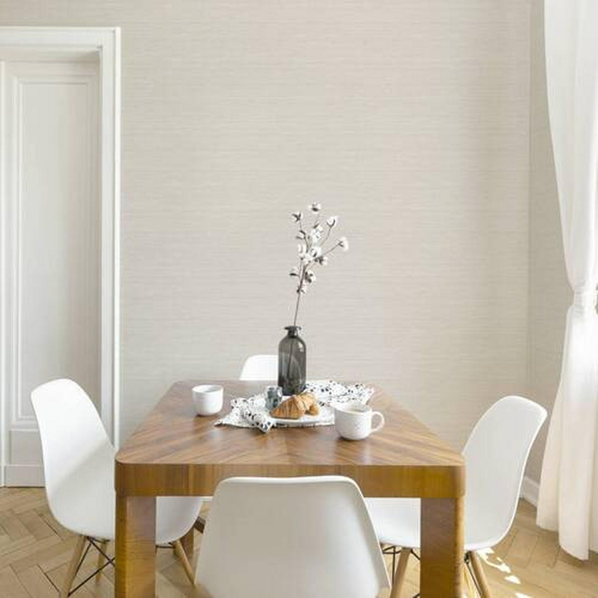 VLIESTAPETE - Beige, Basics, Papier/Kunststoff (52/1000cm)