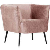 SESSEL in Chenille Altrosa  - Schwarz/Altrosa, Design, Textil/Metall (76/73/76cm) - Landscape