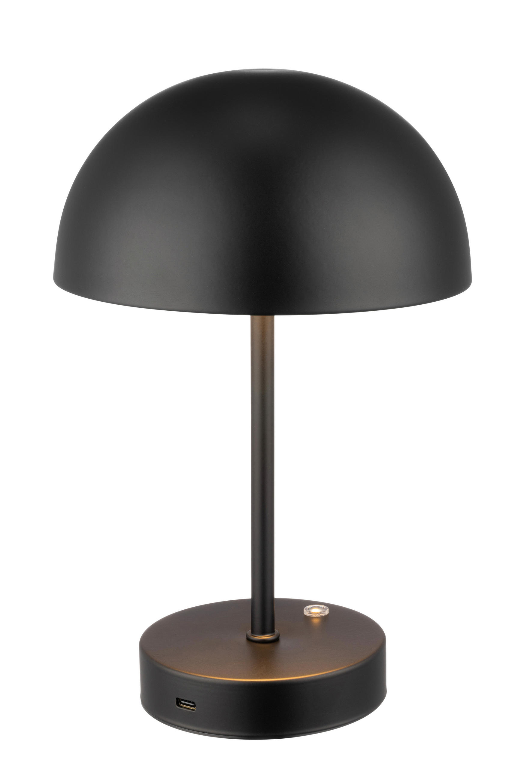 Akku-Tischleuchte Schwarz Davina 16x25,5cm