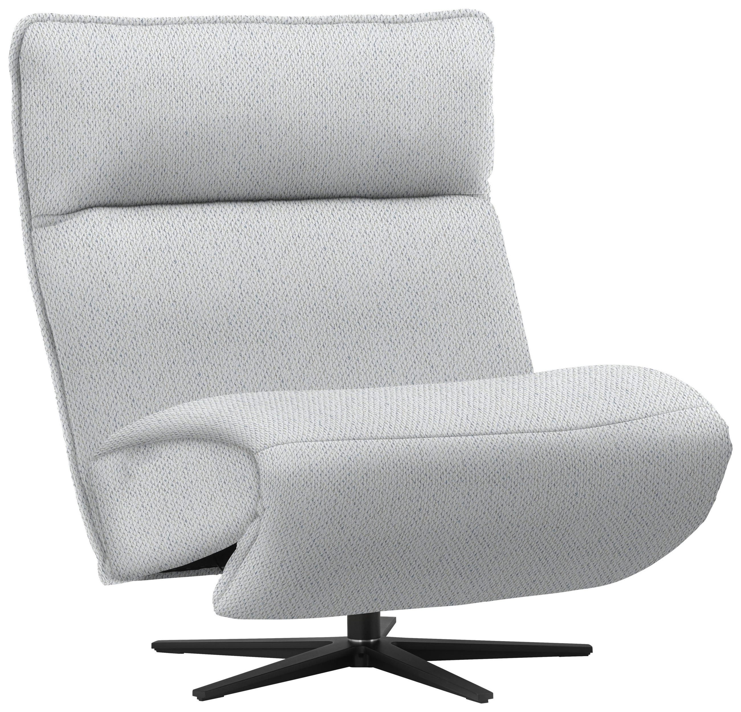 SESSEL in Webstoff Hellgrau  - Hellgrau/Schwarz, MODERN, Textil/Metall (90/106/96cm) - Chilliano