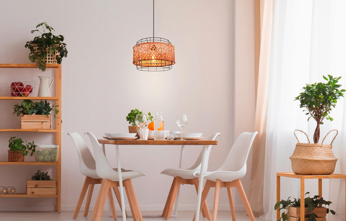 SVJETILJKA VISEĆA  35/120 cm       - tamno smeđa/crna, Basics, metal/prirodni materijali (35/120cm) - Globo
