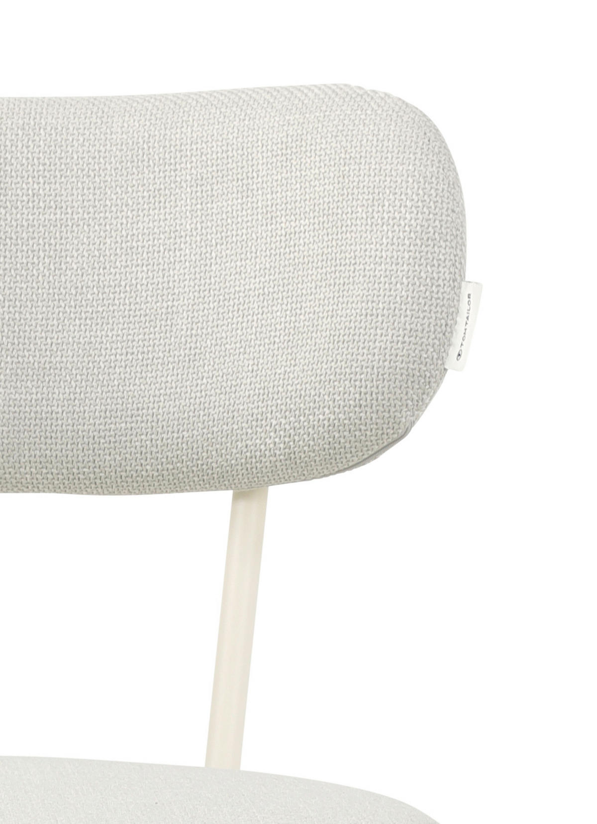 STUHL Webstoff Weiß  - Weiß, Basics, Textil/Metall (50/81,5/59cm) - Tom Tailor