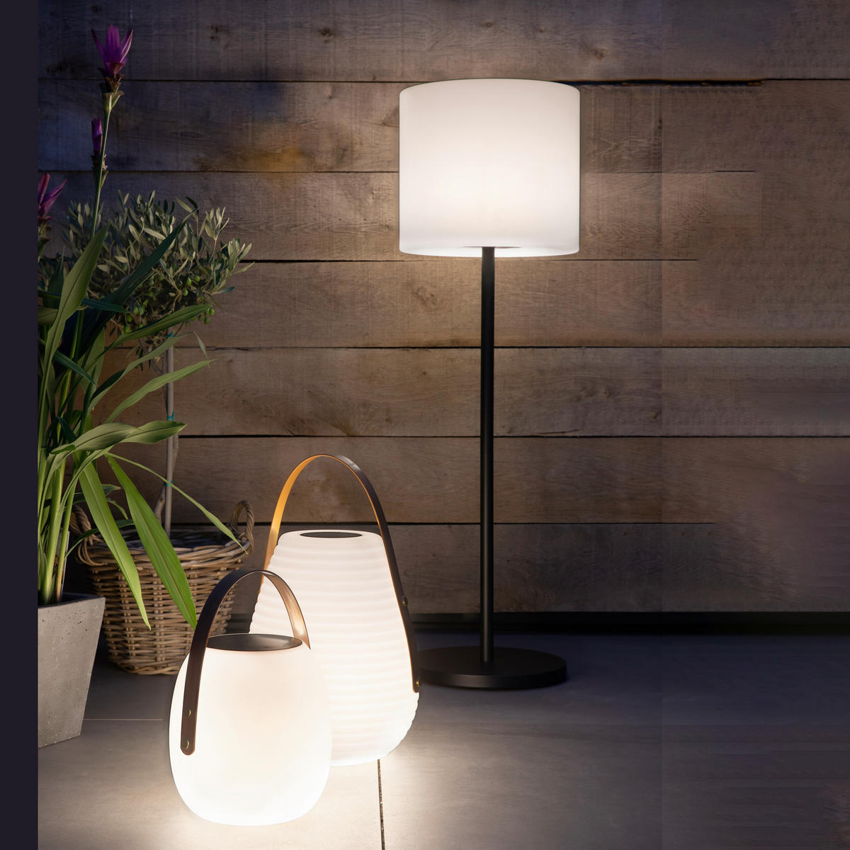 AKKU-TISCHLEUCHTE Schöner Wohnen 22/34 cm  - Weiß, KONVENTIONELL, Kunststoff (22/34cm) - Schöner Wohnen