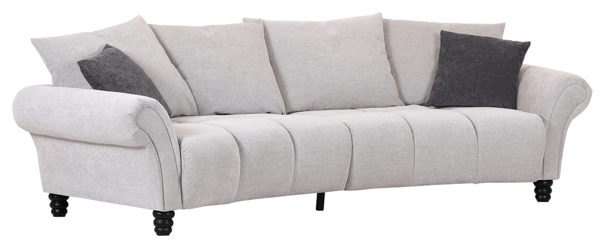 BIGSOFA in Flachgewebe Anthrazit, Beige  - Anthrazit/Beige, Konventionell, Holz/Textil (290/78/115cm) - Carryhome