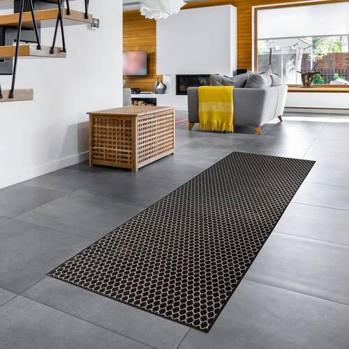 LÄUFER 80/350 cm Dundalk Schwarz  - Schwarz, Design, Kunststoff/Textil (80/350cm)