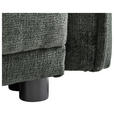 BOXSPRINGSOFA mit Stoffauswahl, Liegefunktion, Schlafen auf Sitzhöhe, Rücken echt Chenille Dunkelgrün - Dunkelgrün/Schwarz, MODERN, Kunststoff/Textil (235/95/108cm) - Hom`in