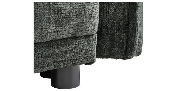 BOXSPRINGSOFA mit Stoffauswahl, Liegefunktion, Schlafen auf Sitzhöhe, Rücken echt Chenille Dunkelgrün - Dunkelgrün/Schwarz, MODERN, Kunststoff/Textil (235/95/108cm) - Hom`in