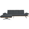 ECKSOFA in Flachgewebe Dunkelgrau  159/314 cm  - Dunkelgrau/Schwarz, Design, Holz/Textil (159/314cm) - Dieter Knoll