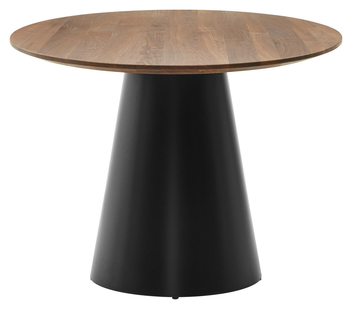 ESSTISCH Nussbaum massiv oval Nussbaumfarben  - Nussbaumfarben/Schwarz, Design, Holz (200/110/76cm) - Musterring