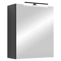 SPIEGELSCHRANK 50/60/20 cm  - Anthrazit, MODERN, Glas/Holzwerkstoff (50/60/20cm) - MID.YOU