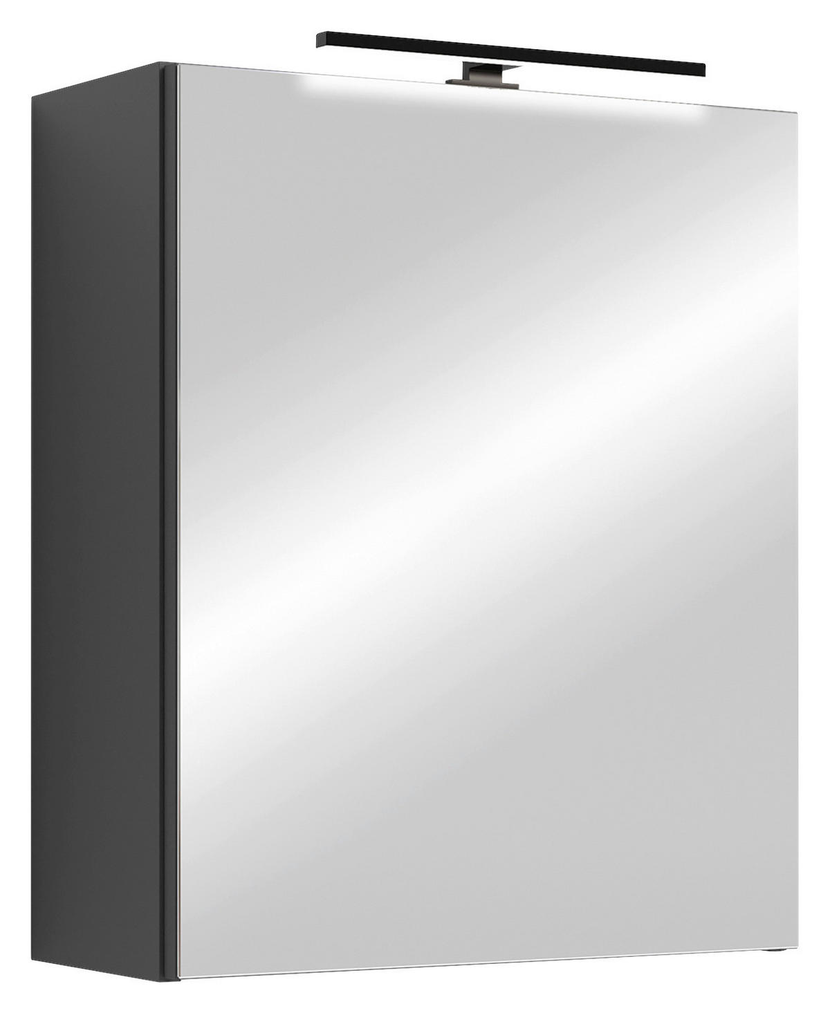 SPIEGELSCHRANK 50/60/20 cm  - Anthrazit, MODERN, Glas/Holzwerkstoff (50/60/20cm) - MID.YOU